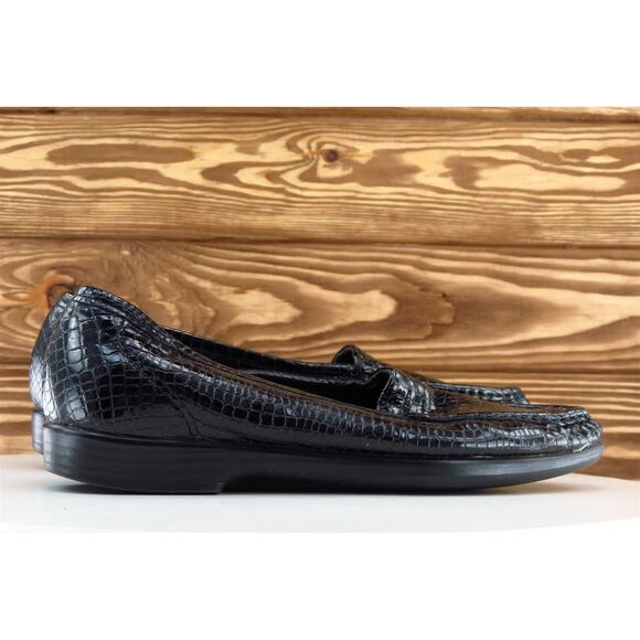 SAS Size 7.5 Narrow Black Round Toe‎ Loafer Patent Leather Women - Picture 4 of 7